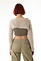 Bej El Örgüsü Crop Top