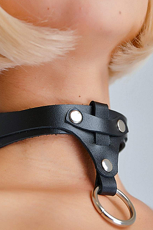 Arkadan Ayarlı Deri Boyun Tasması Sexi Harness Model 800753